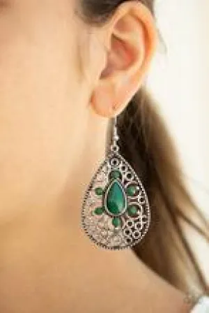 Earrings Modern Garden- Green E361