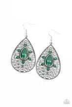 Earrings Modern Garden- Green E361