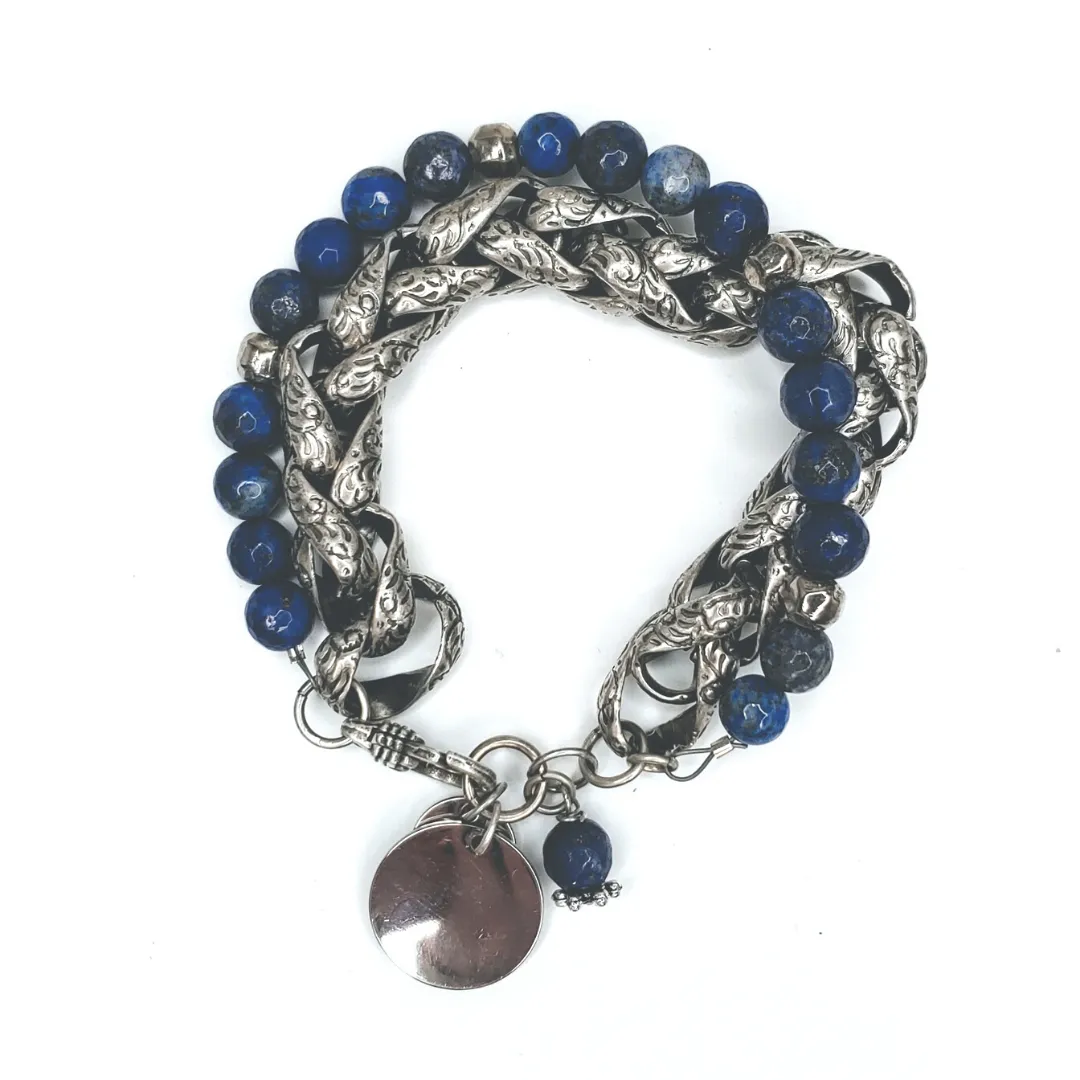 Fancy Rope & Sodalite Stone Bracelet