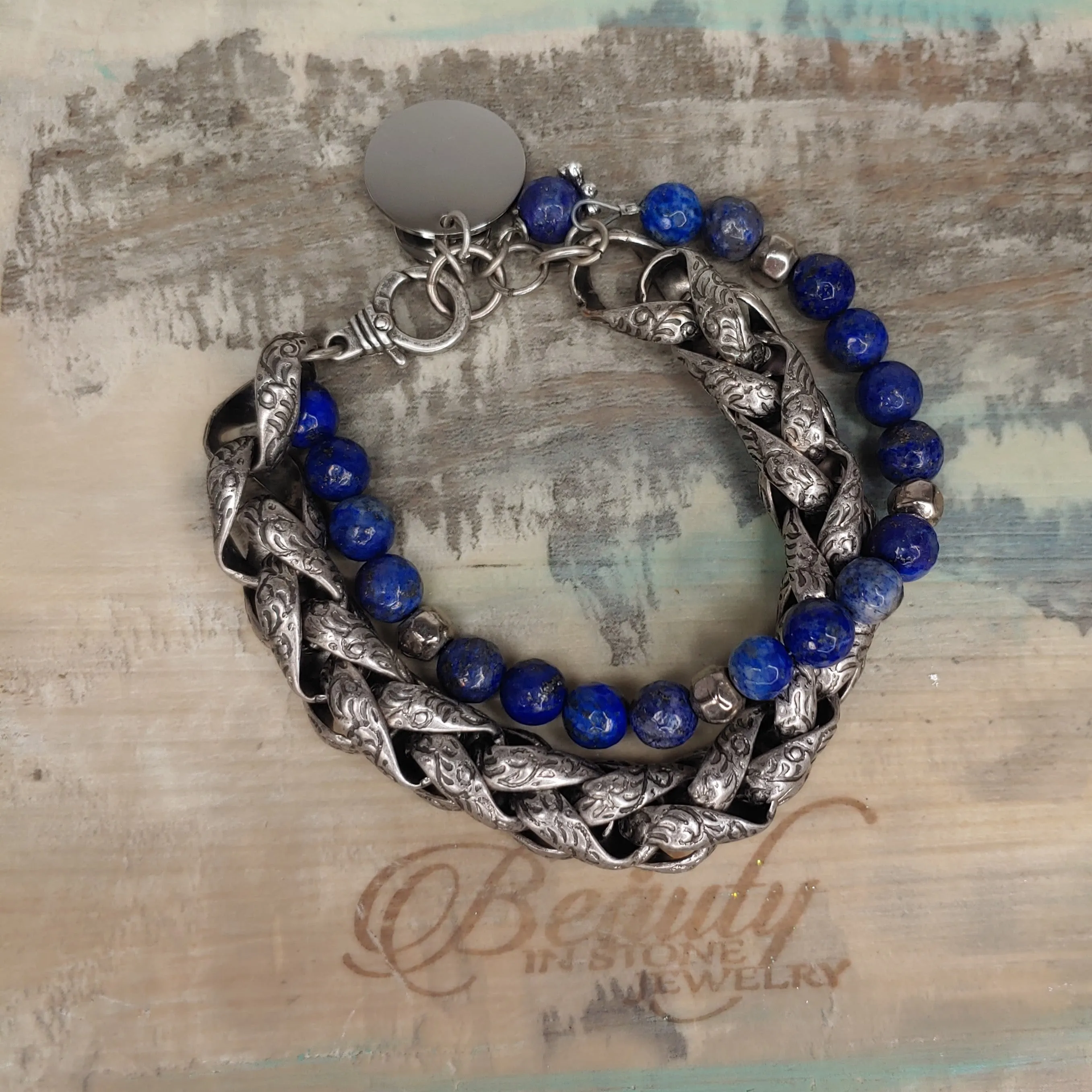 Fancy Rope & Sodalite Stone Bracelet