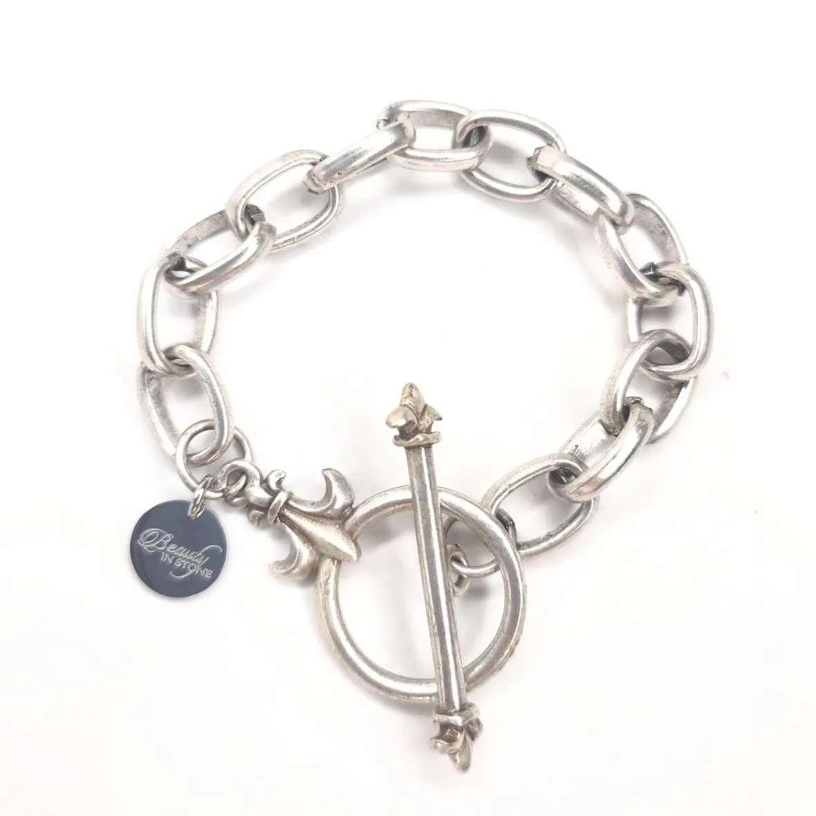 Fleur De Lis Toggle Chain Bracelet