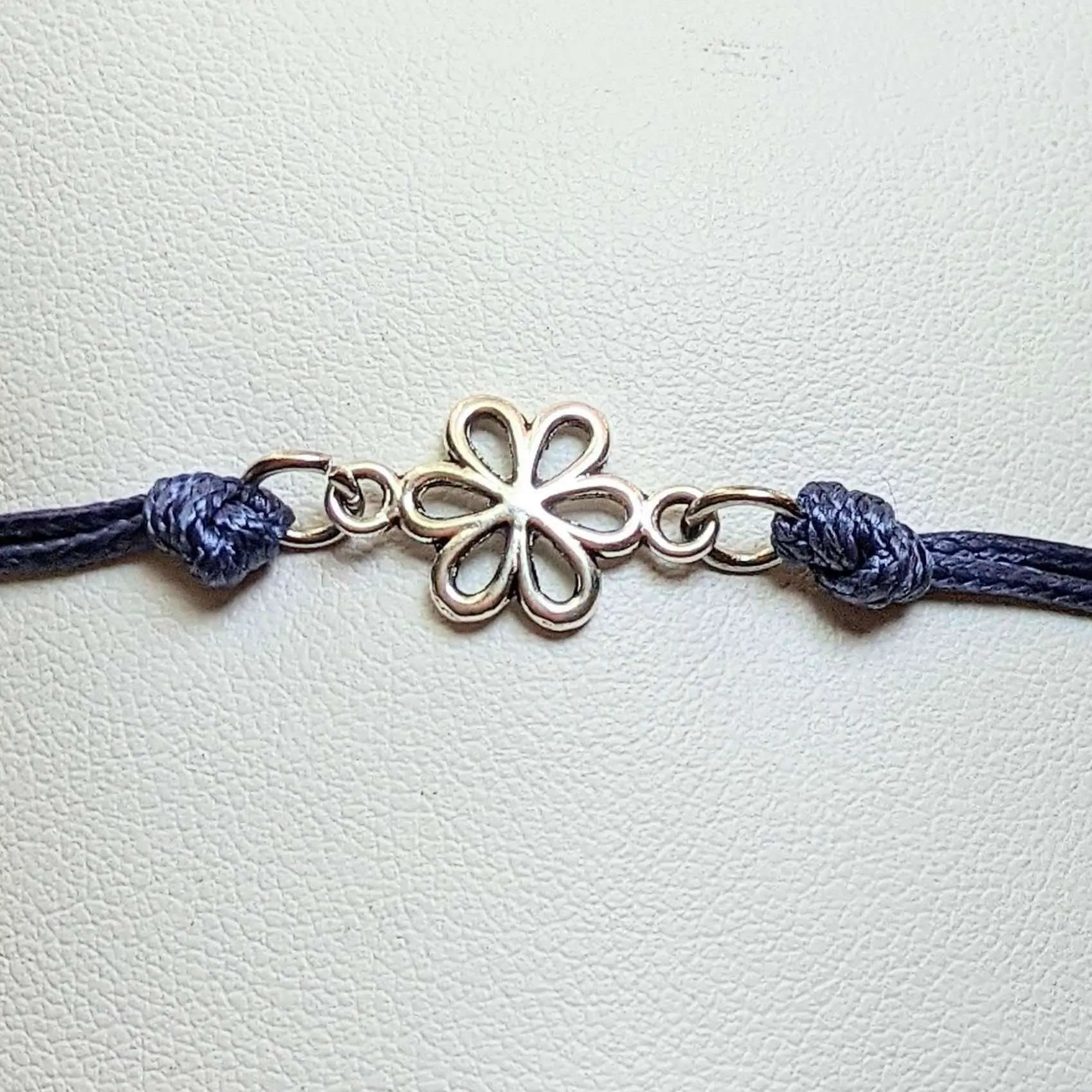 Flower Waxed Cord surfer Bracelet