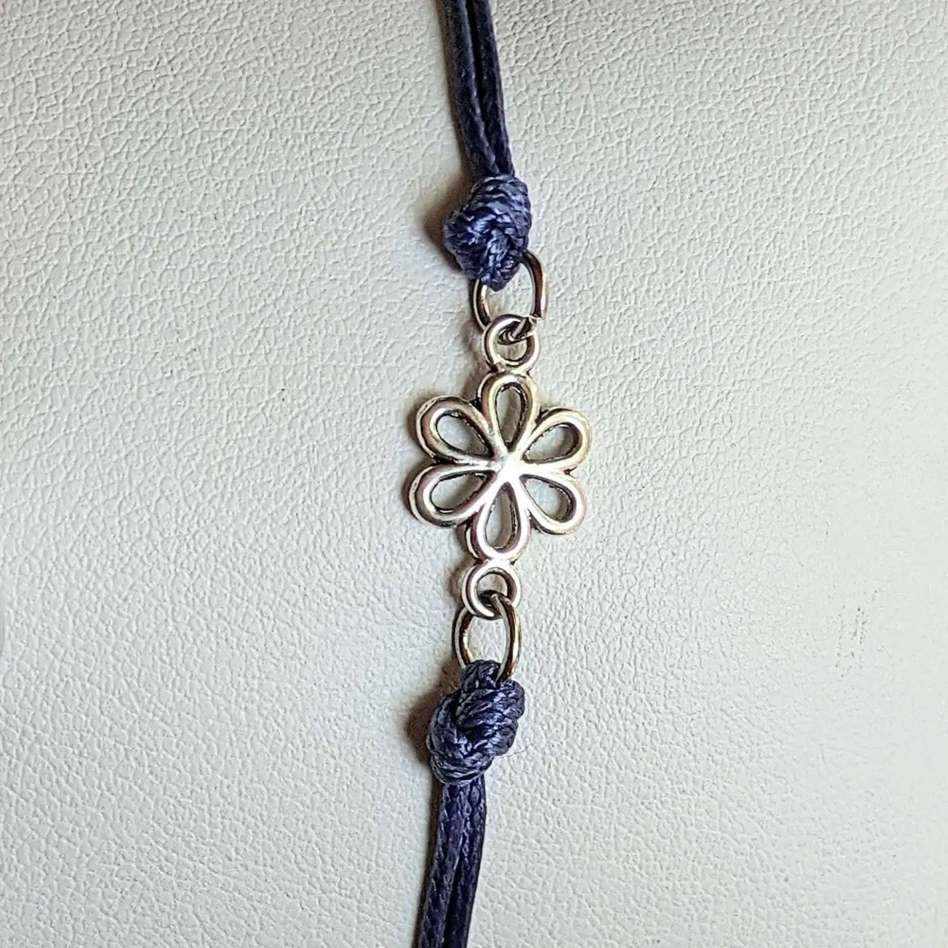 Flower Waxed Cord surfer Bracelet