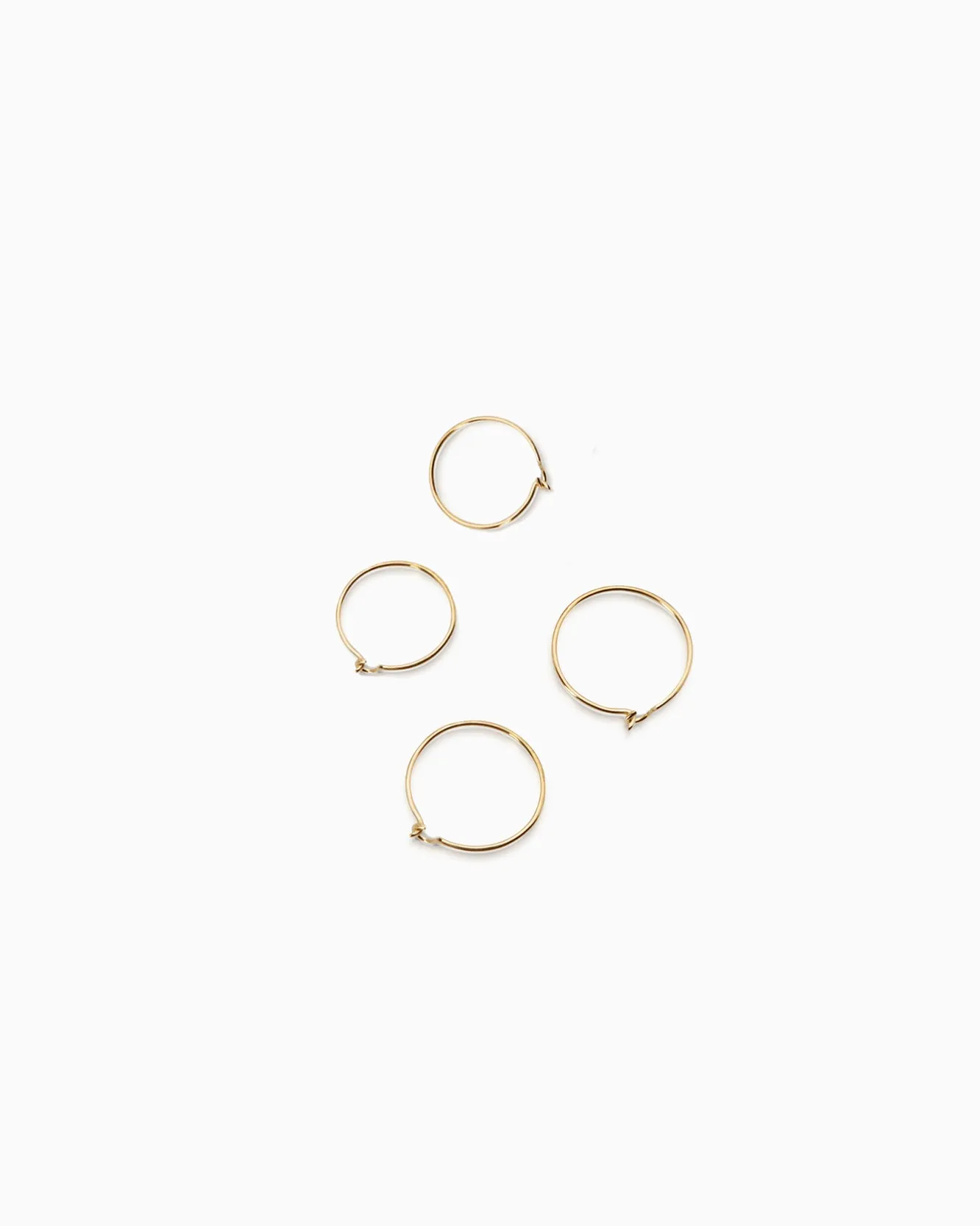 Folded Cross Earring Mini |  Gold