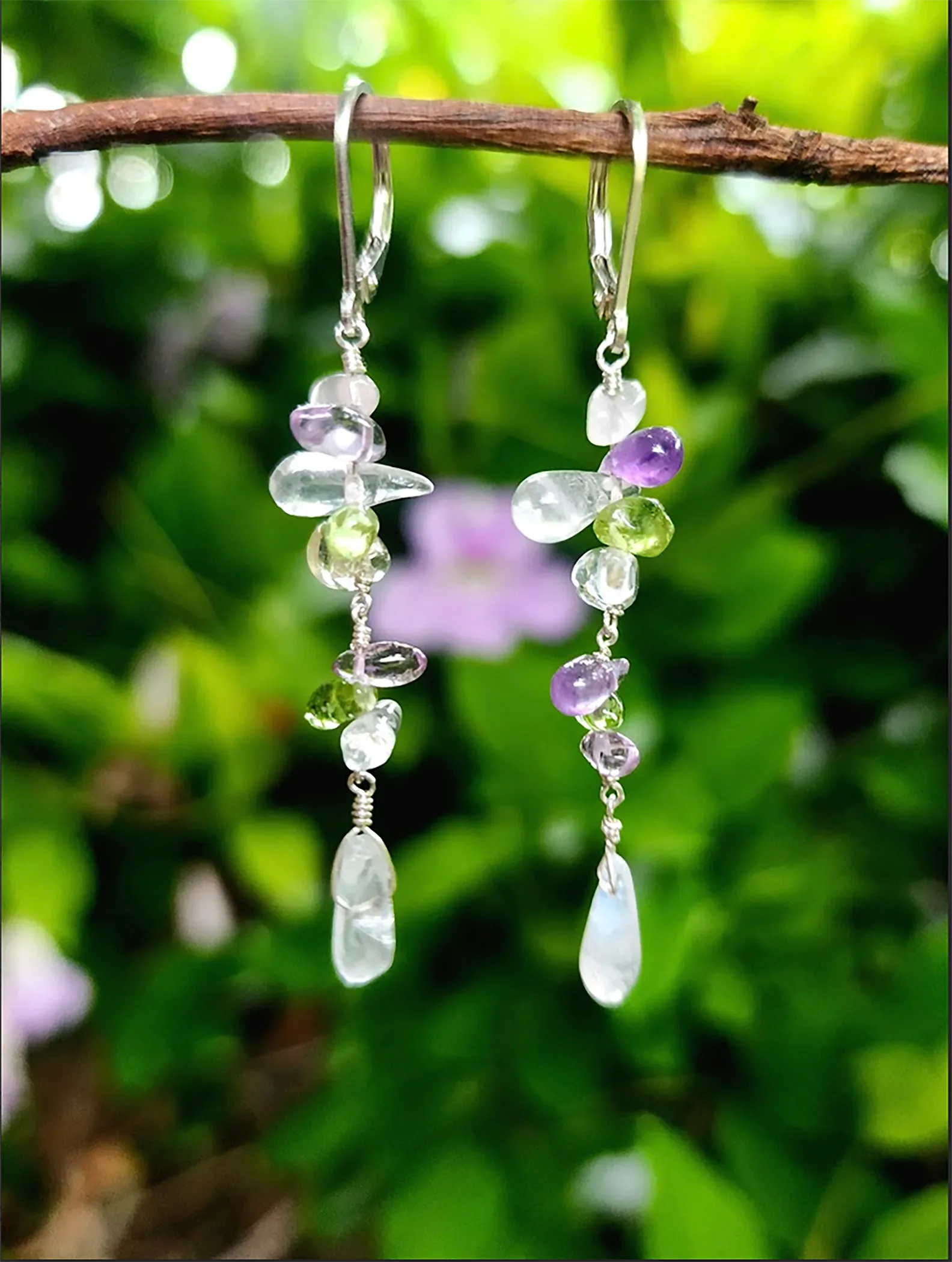 Gemstone Drop Earrings