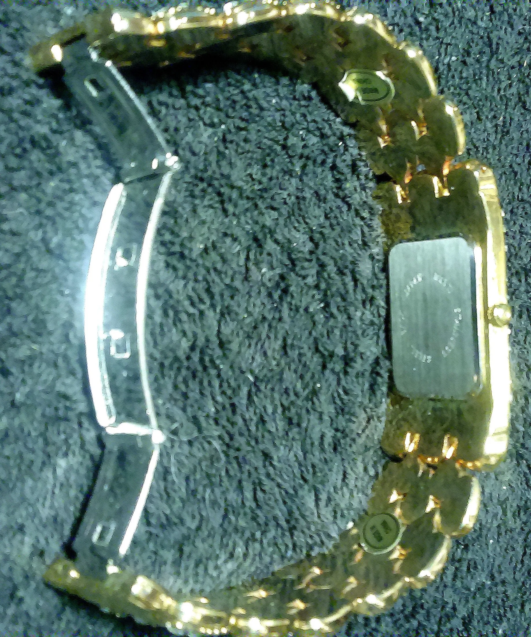 Geneva Quartz Watch and Bracelet Jeweled Set