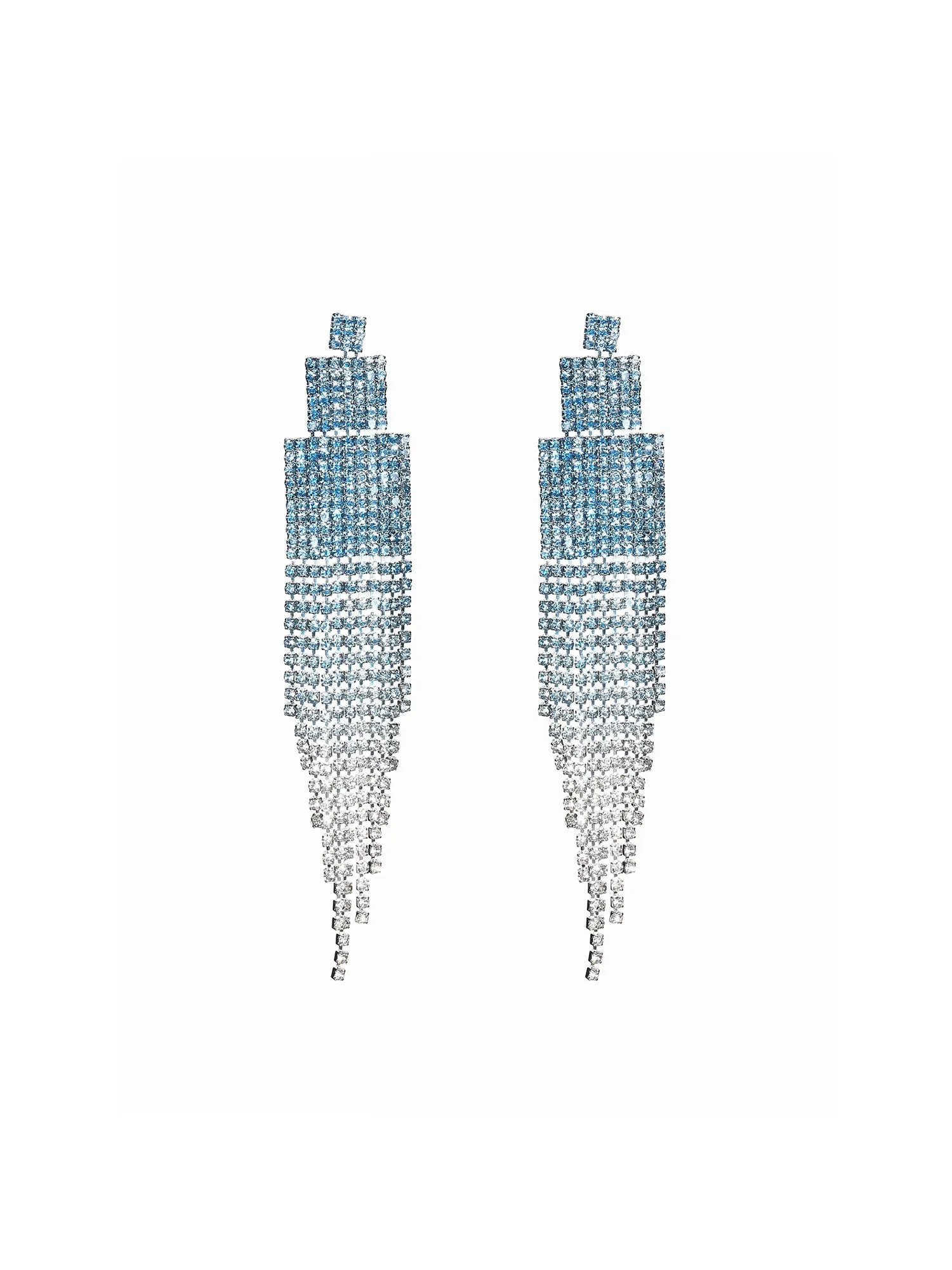 Geometric Tassel Rarrings with Diamonds