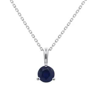 Gianna 10K White Gold Round-Cut Ceylon Blue Sapphire Pendant