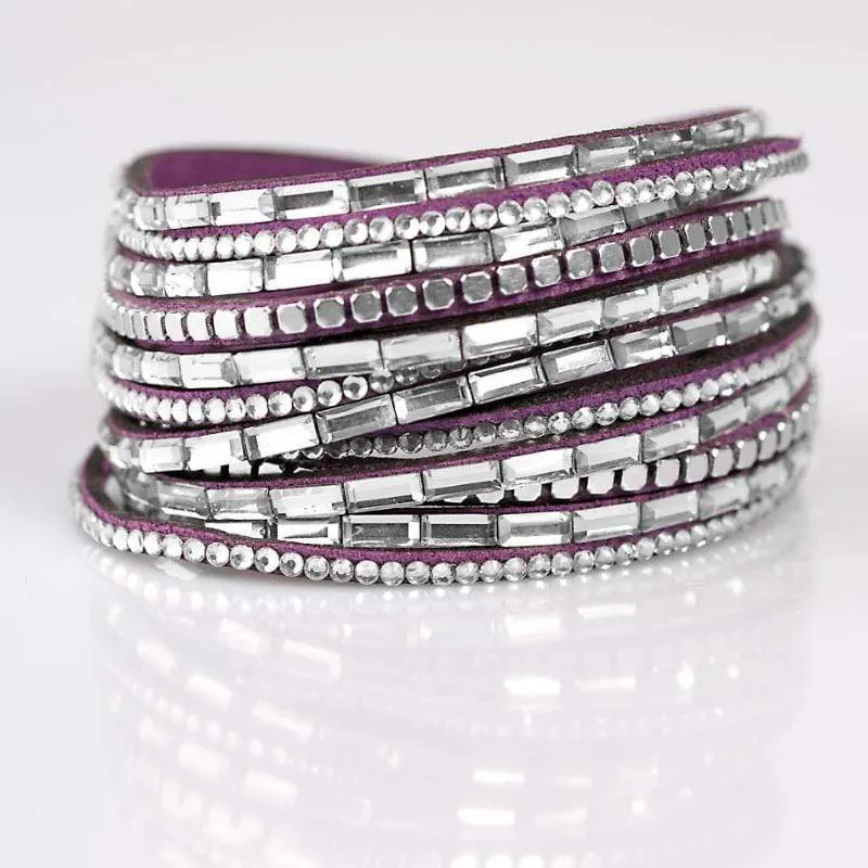 Gimme Some Sugar Purple Snap Wrap Bracelet