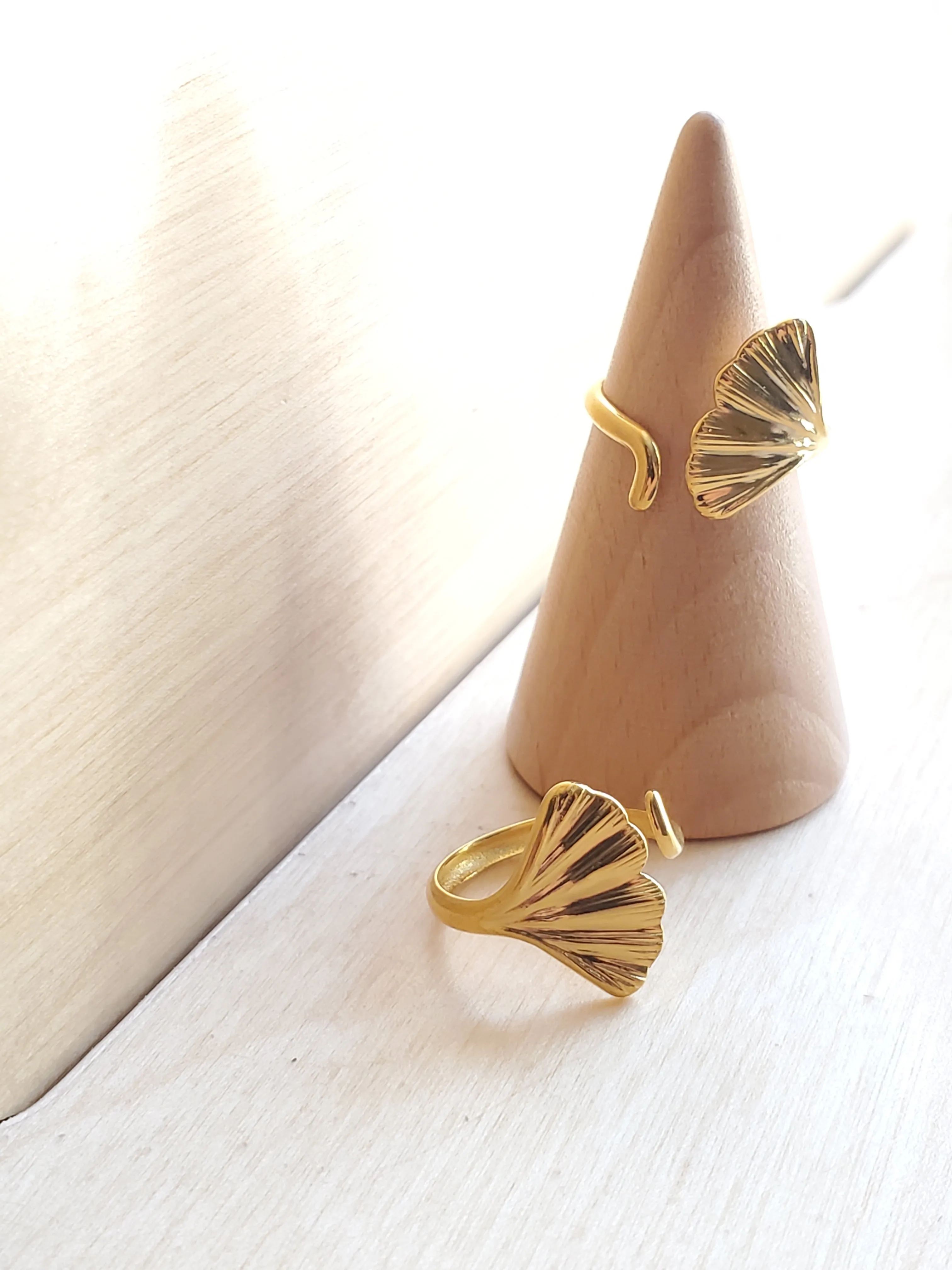 Gingko Gold Leaf Ring