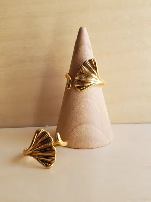 Gingko Gold Leaf Ring