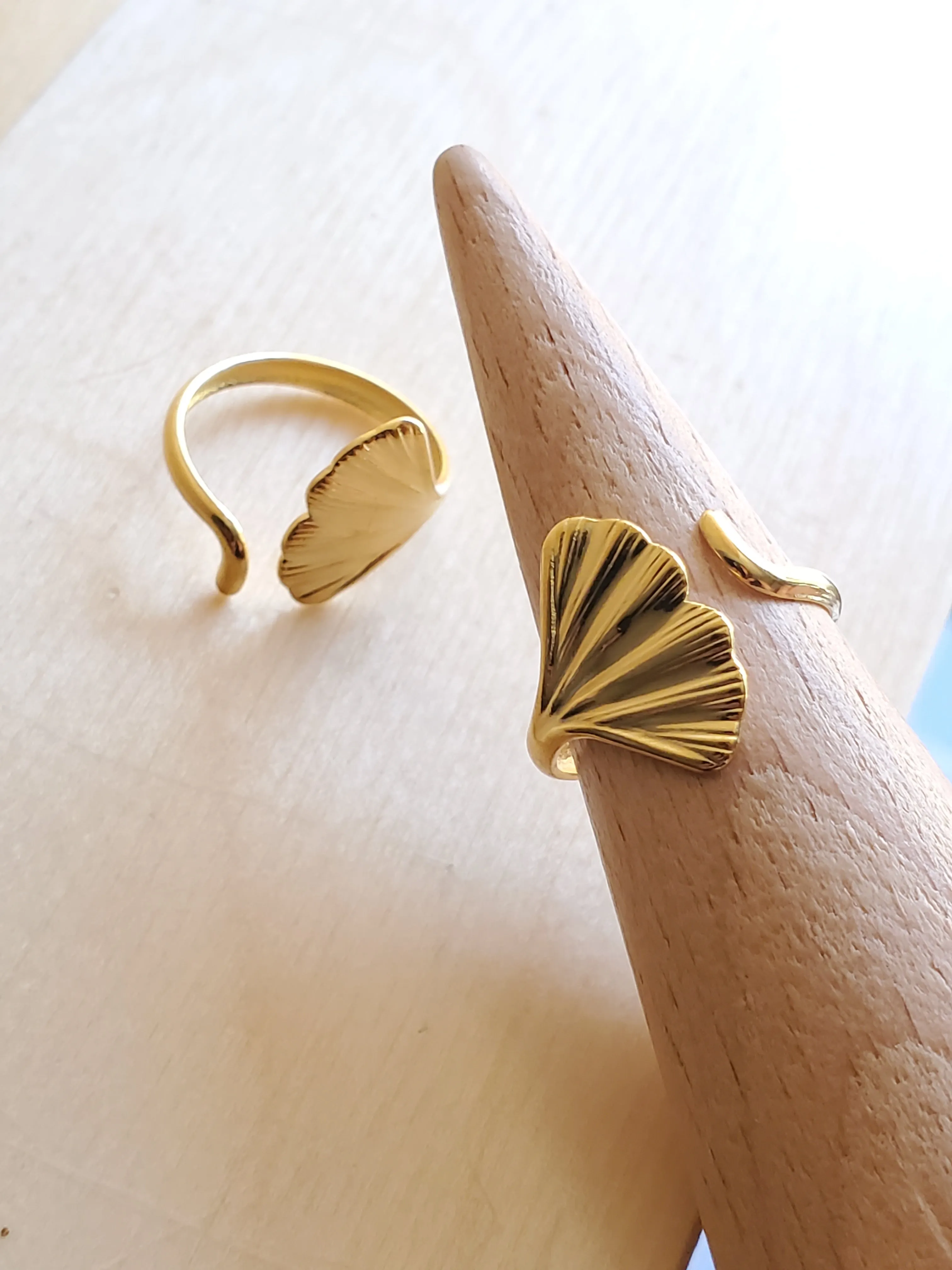 Gingko Gold Leaf Ring