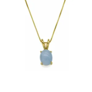 Gold Aquamarine Pendant - Natural Aquamarine Necklace, Gold Aqua Necklace