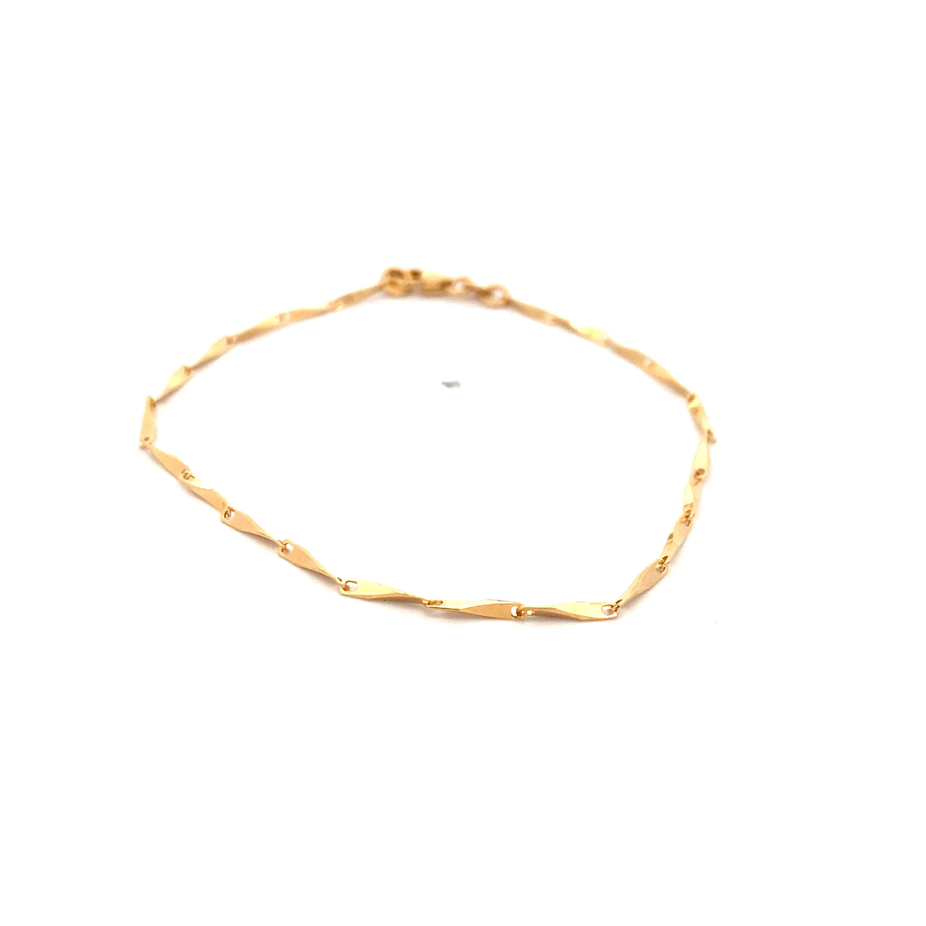 Gold Bracelet Infinity Chain 14 Karat Yellow Gold