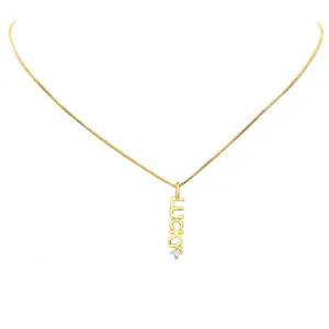 Gold Filled Lucky Pendant Necklace