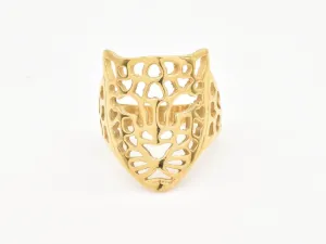 Gold Jaguar Ring - Gold Panther Band, Gold Warrior Ring Ring