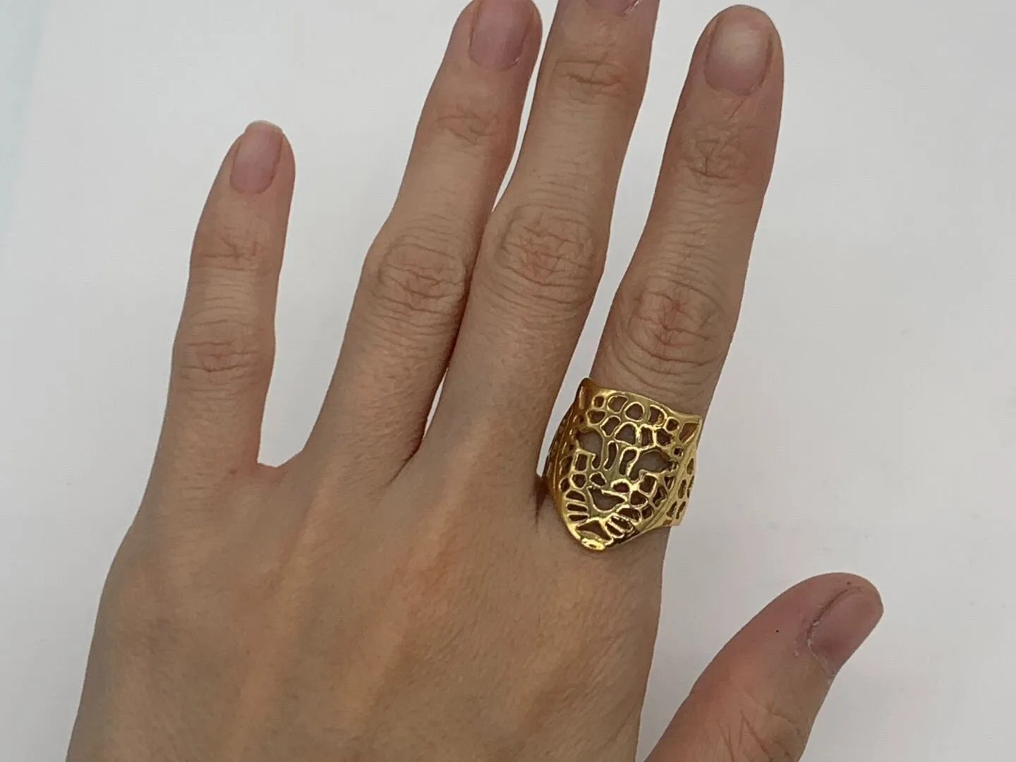 Gold Jaguar Ring - Gold Panther Band, Gold Warrior Ring Ring