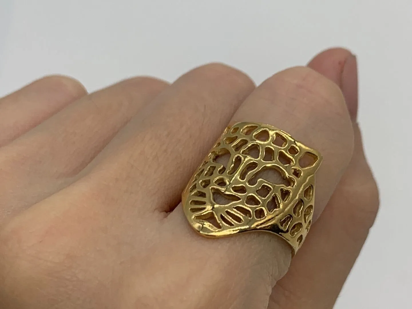 Gold Jaguar Ring - Gold Panther Band, Gold Warrior Ring Ring