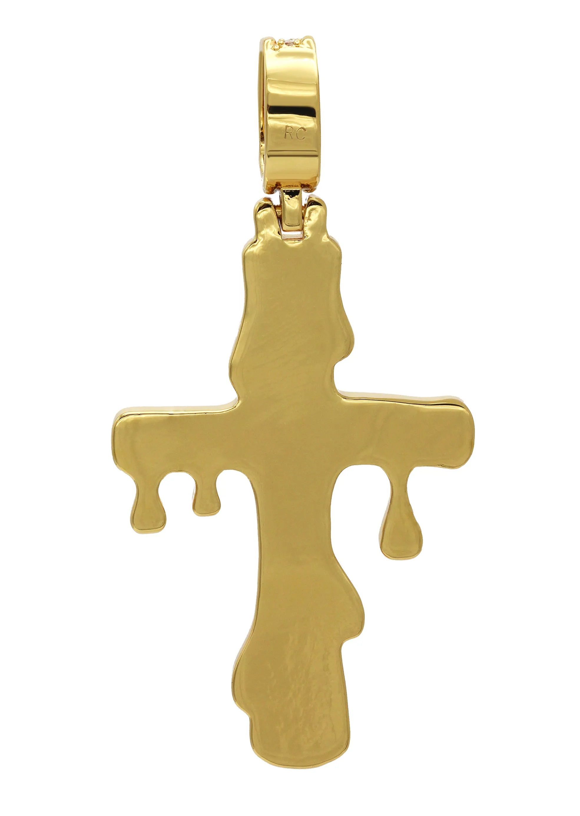 Gold Melting Cross Pendant | 10.9 Grams