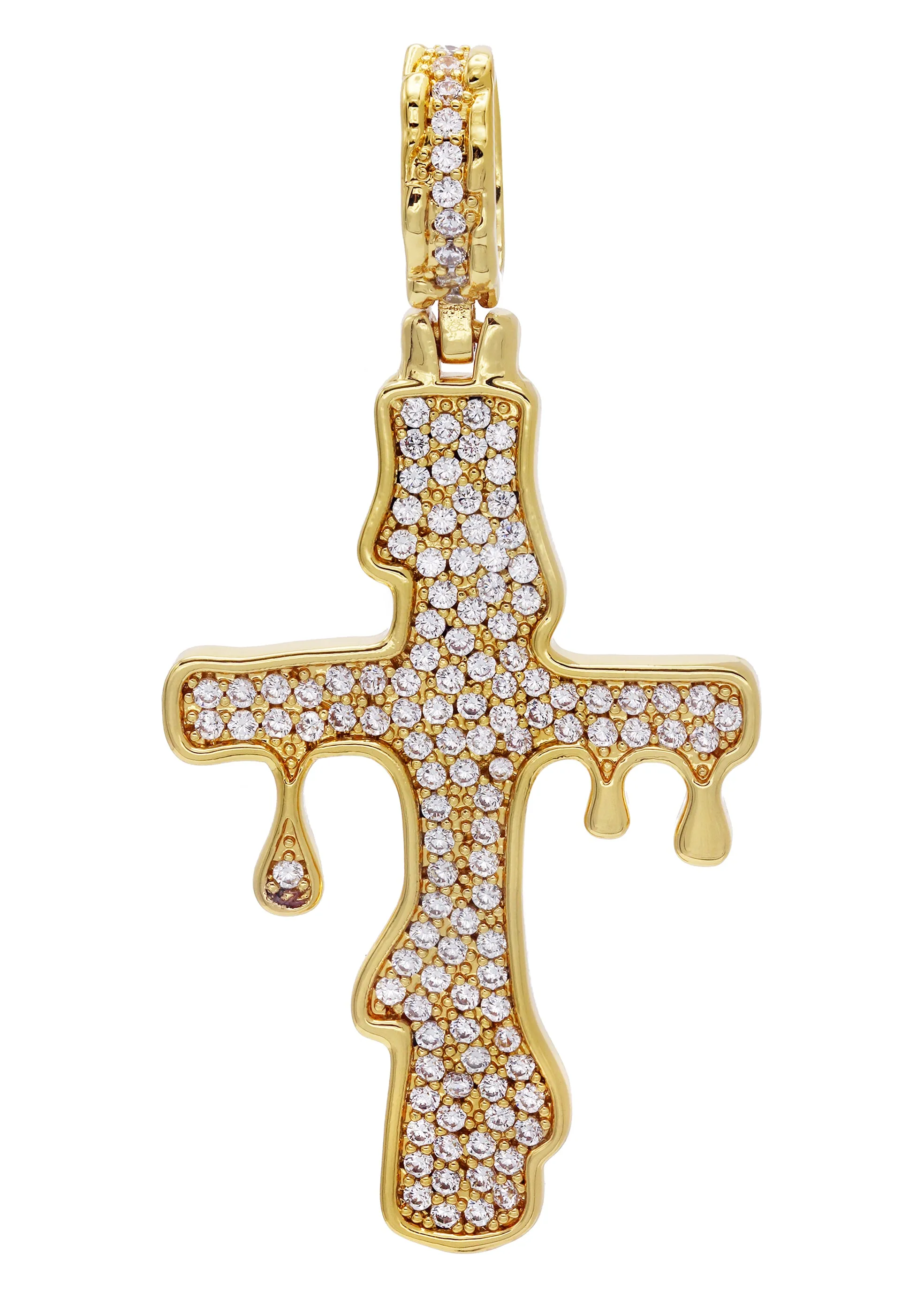 Gold Melting Cross Pendant | 10.9 Grams