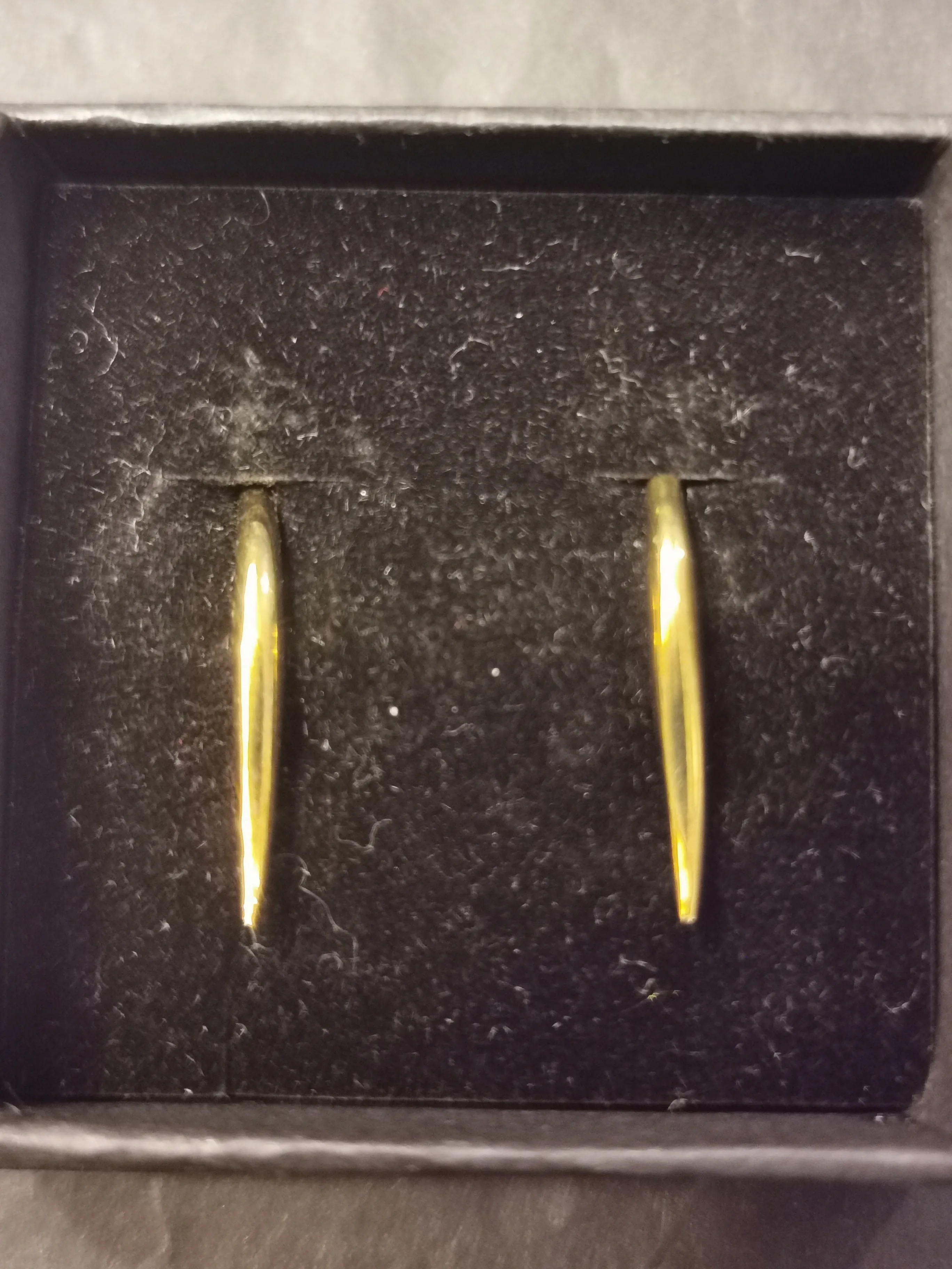 gold taper earrings by scream pretty