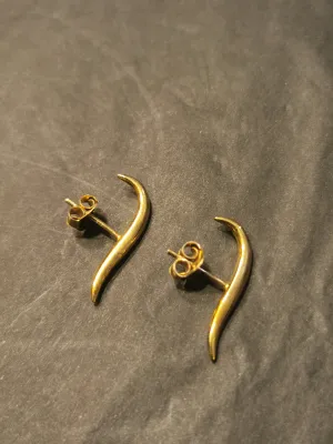 gold taper earrings by scream pretty