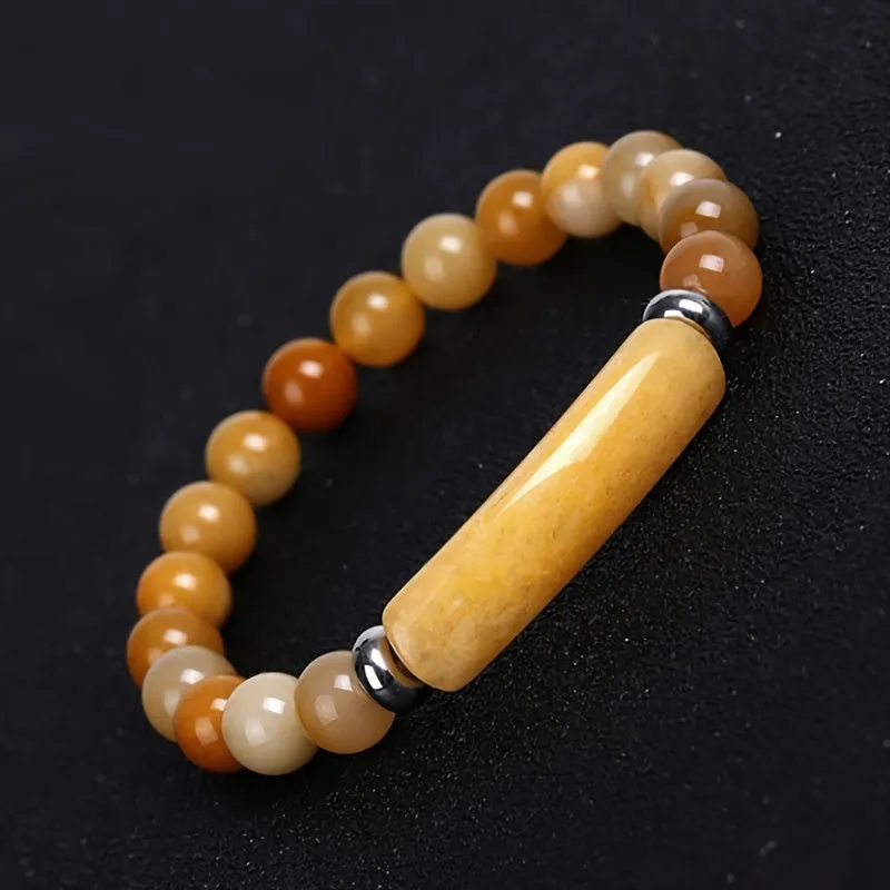 Handmade Healing Stone Bracelet with Tiger Stone Powder