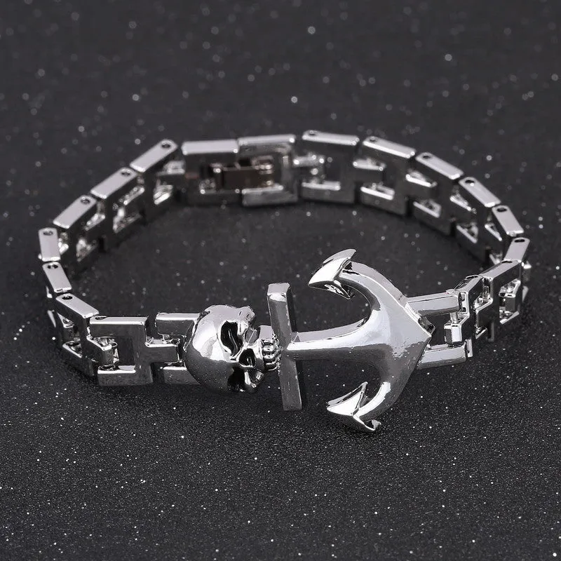 Hot Selling Stainless Steel Bracelets Bangles Man Fashion Jewelry Charms Punk Man Accessories Male Wrap Cuff Bracelet