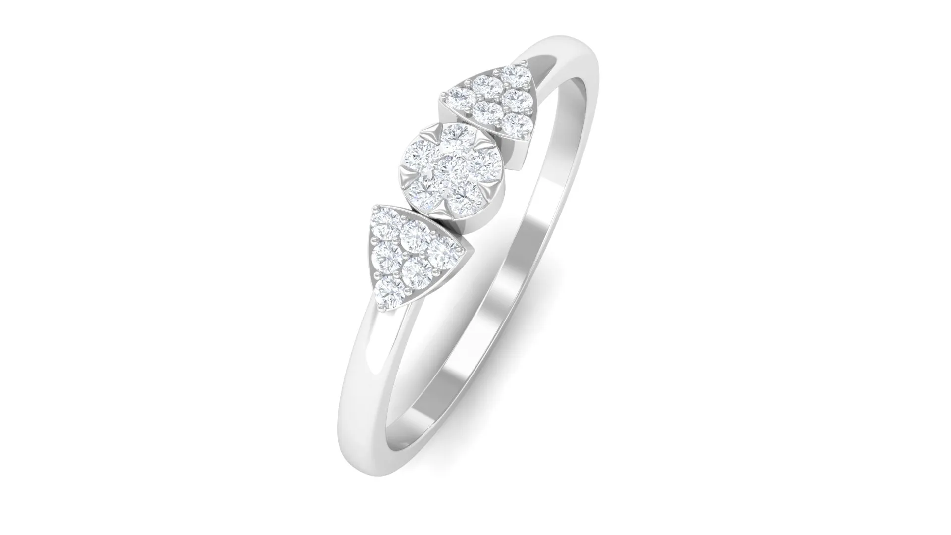 Illusion Set Real Diamond Minimal Promise Ring in Gold