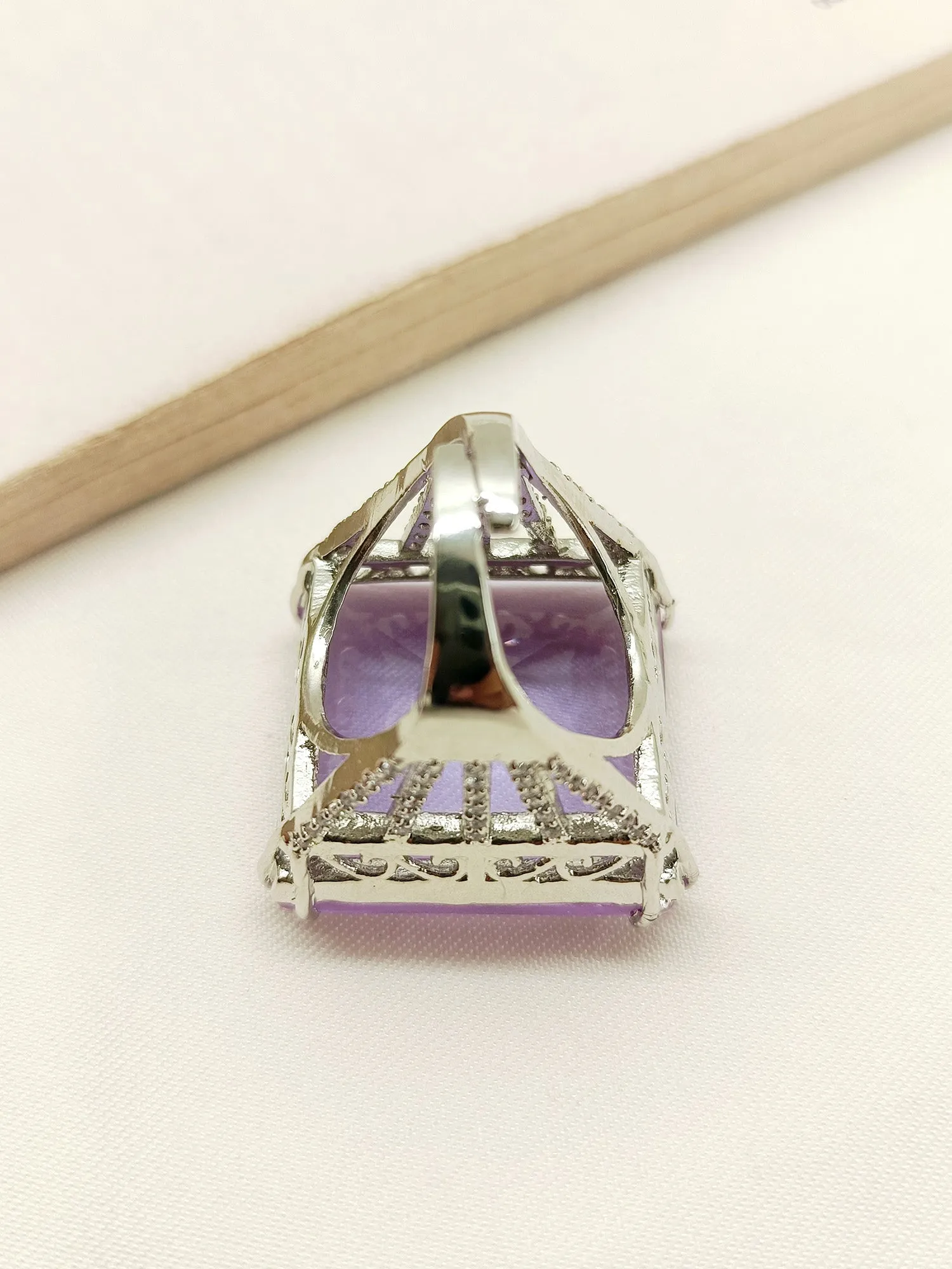 Ireland Lavendar American Diamond Finger Ring