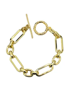 Jasmine Gold Chunky Paperclip Bracelet