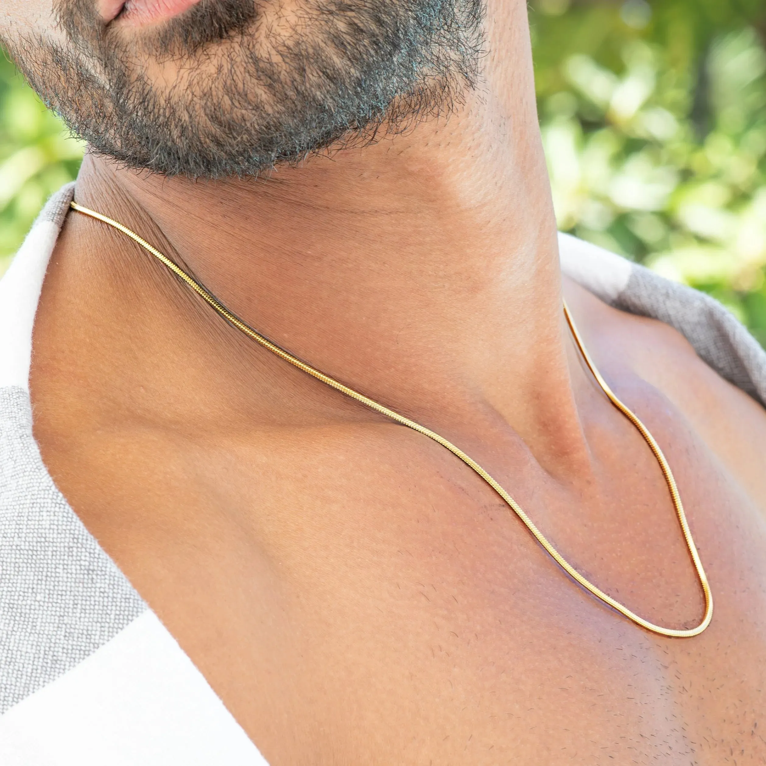 Karim Golden Snake Chain Necklace