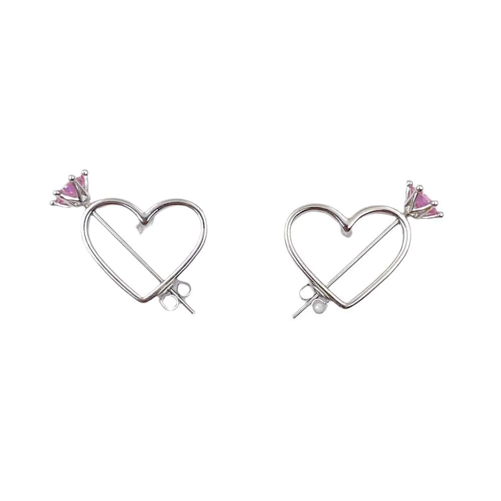 Kawaii Cupid Arrow Heart Earrings