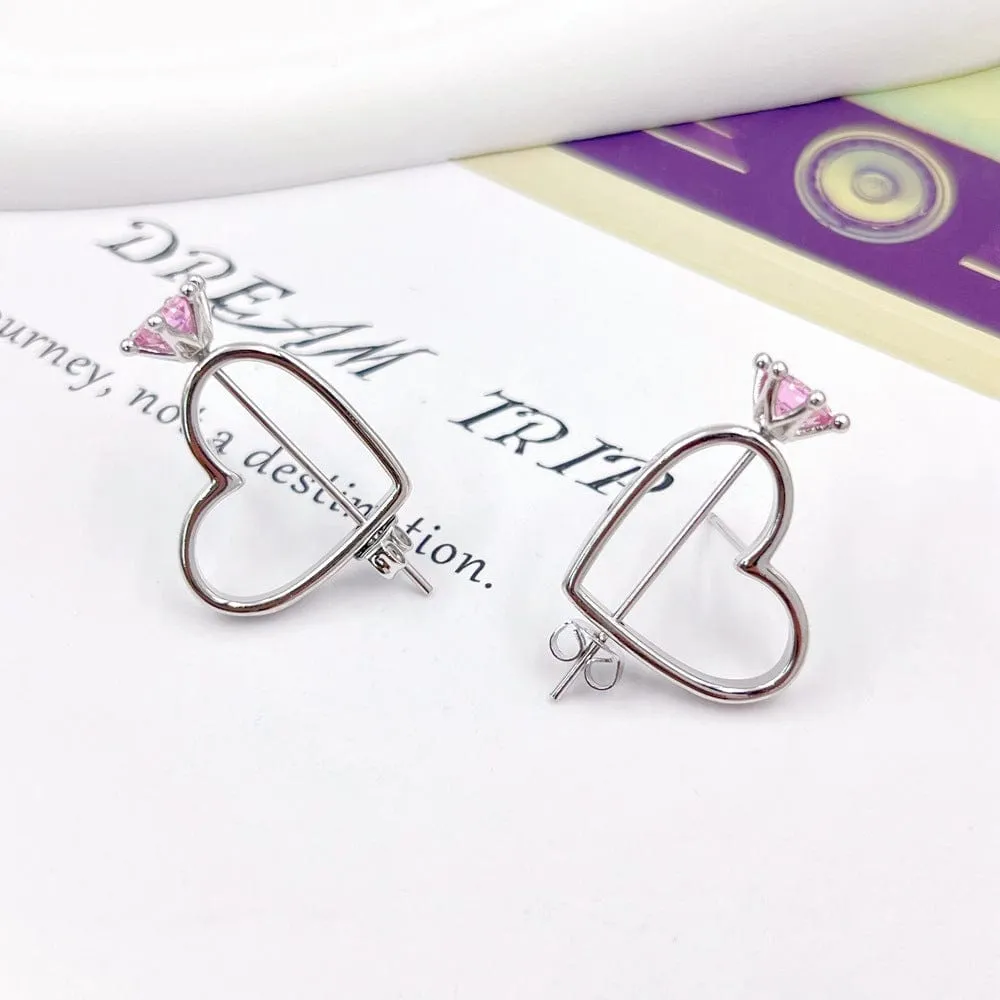 Kawaii Cupid Arrow Heart Earrings