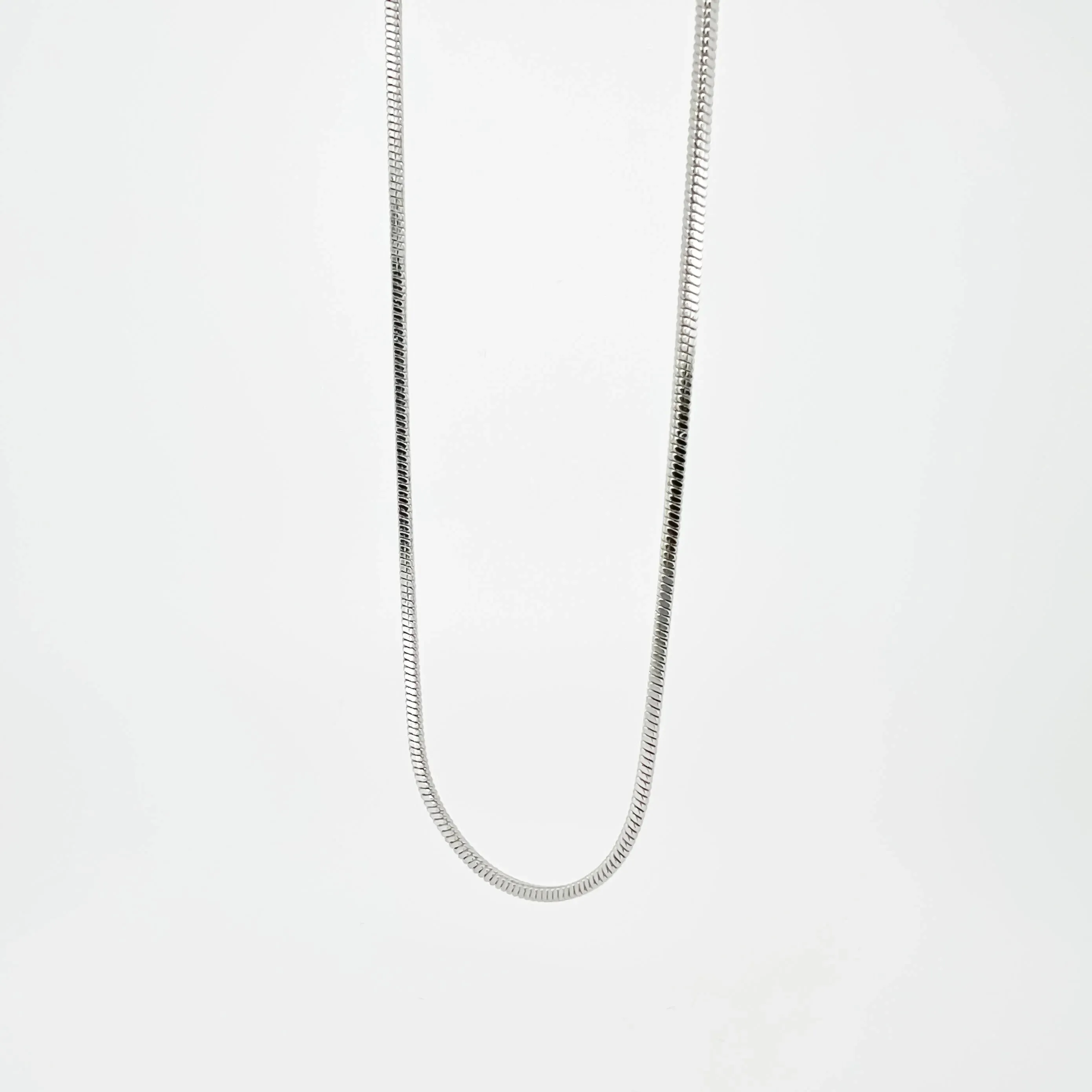 Khairiya Silver-tone Snake Chain Necklace