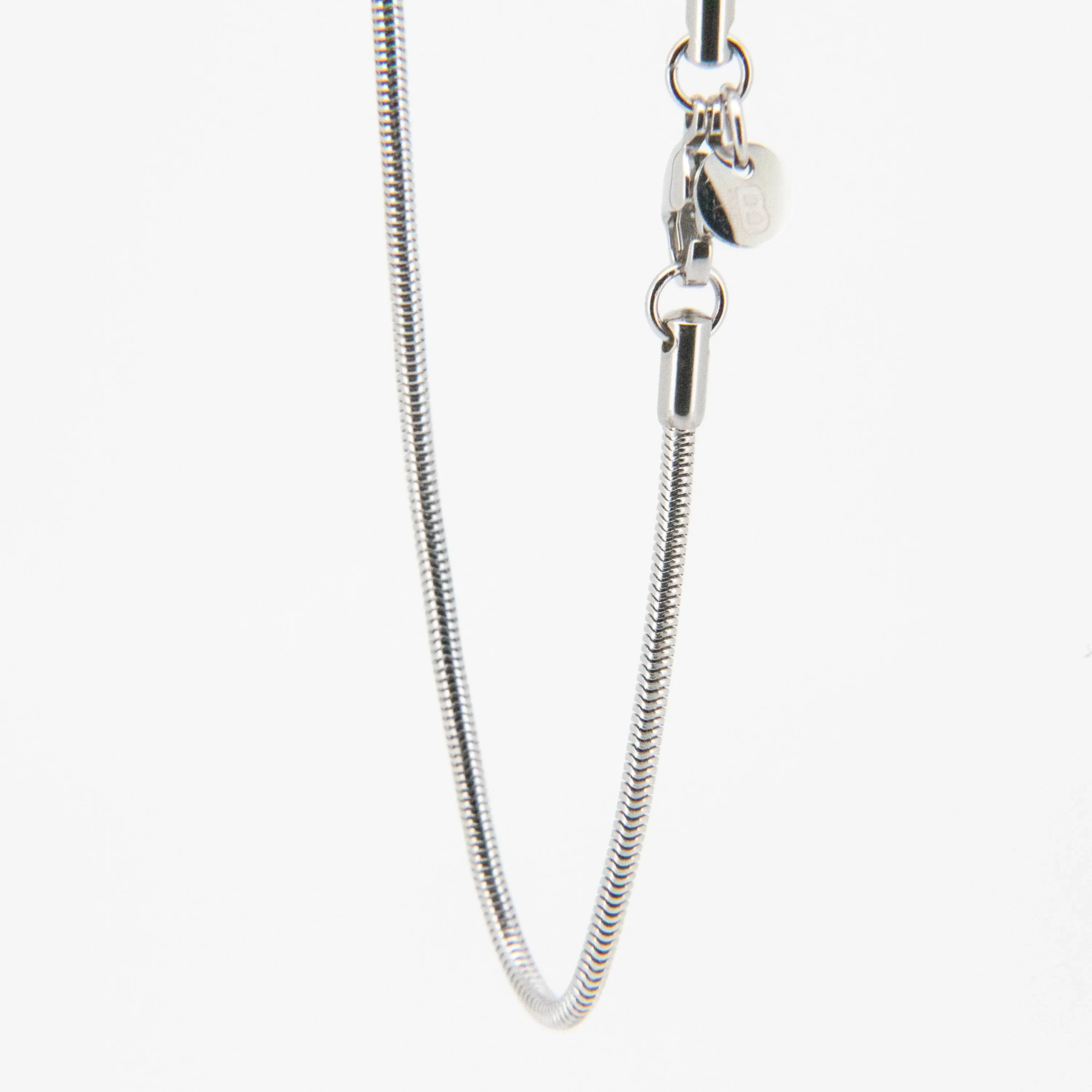 Khairiya Silver-tone Snake Chain Necklace