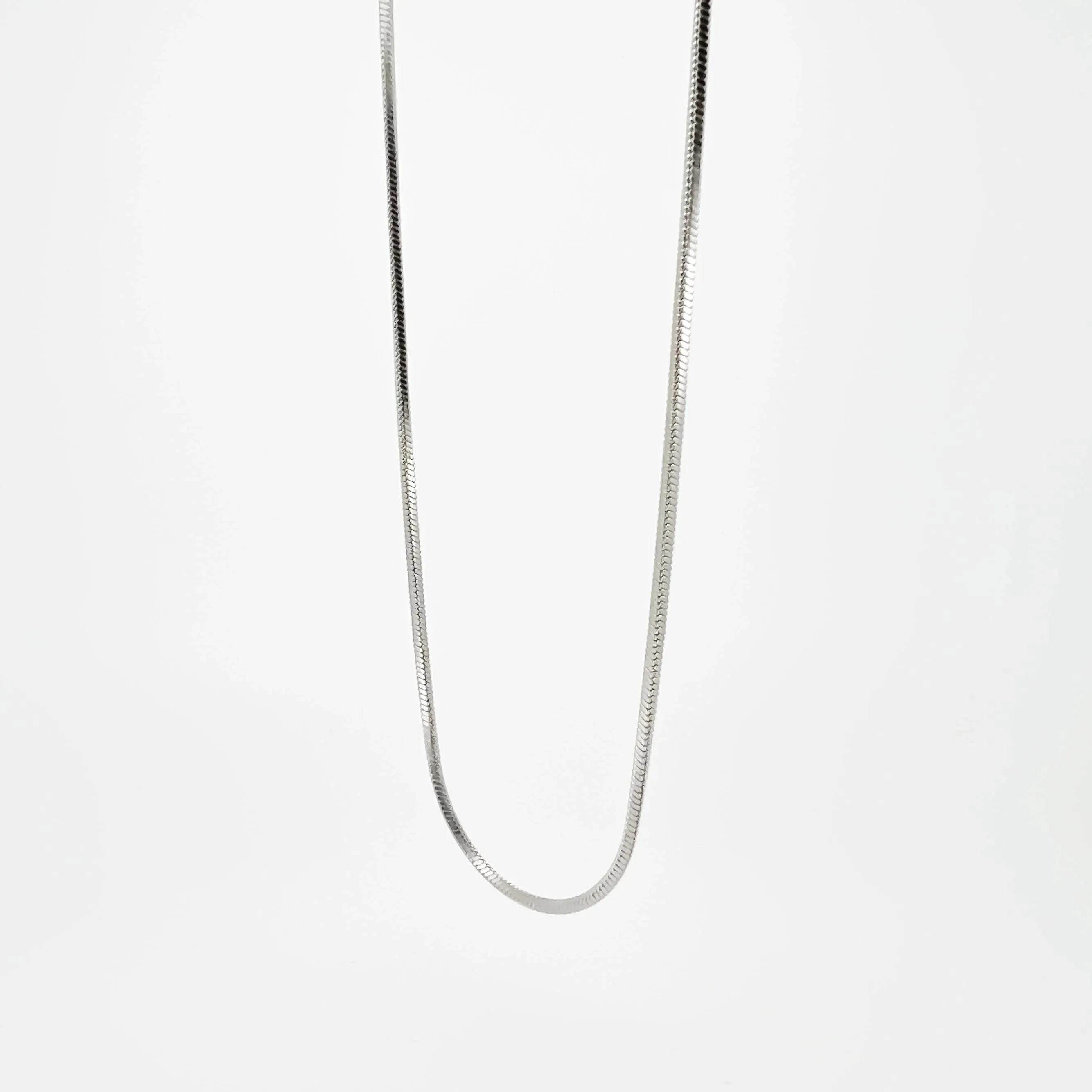 Khairiya Silver-tone Snake Chain Necklace