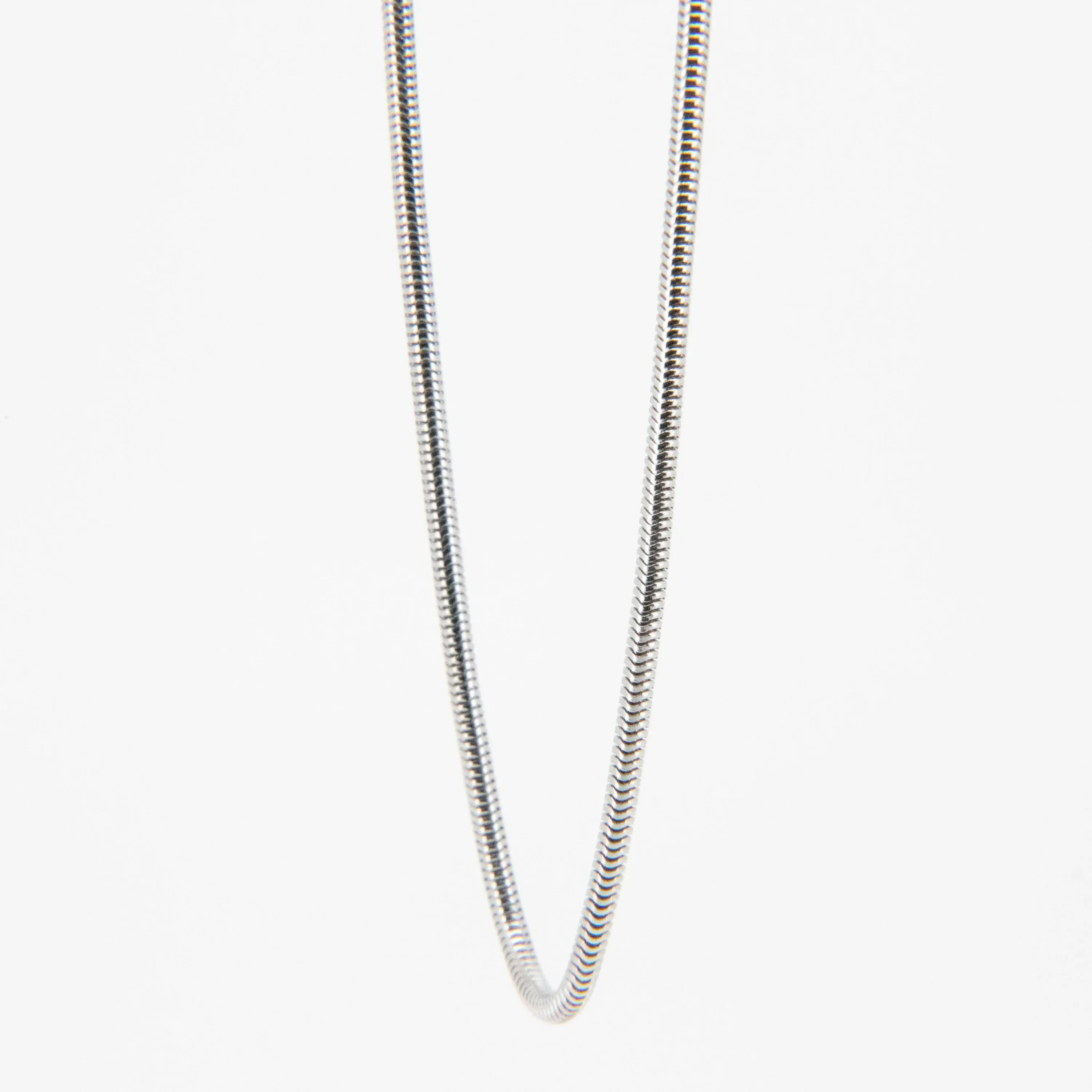 Khairiya Silver-tone Snake Chain Necklace