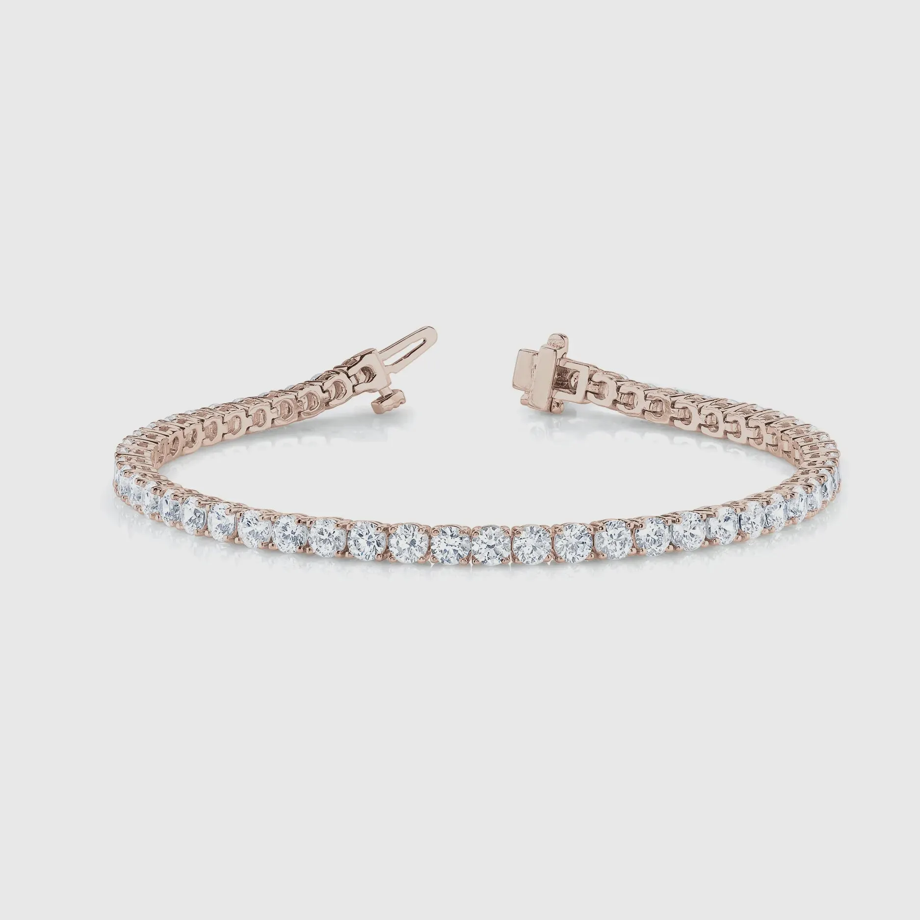 Lab Diamond Tennis Bracelet 14K Rose Gold