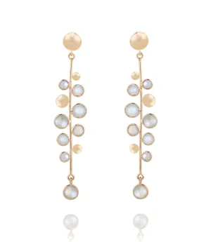 Laurel Moonstone  Drop Earrings