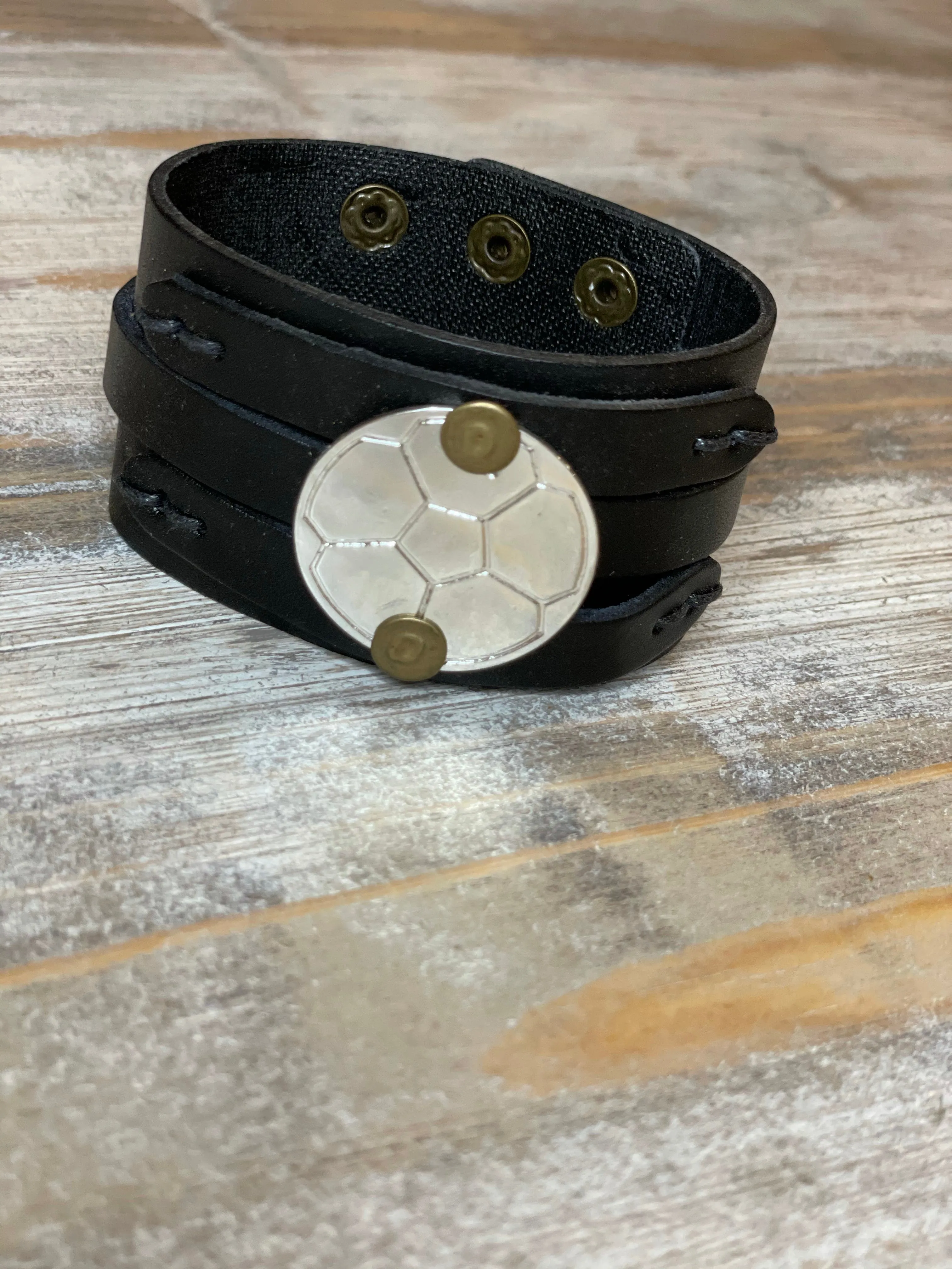 Leather Sports Cuffs (Baseball/Softball/Soccer/Football)