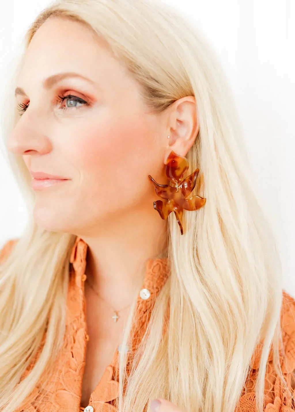 LINNY: Flora Caramel Earrings