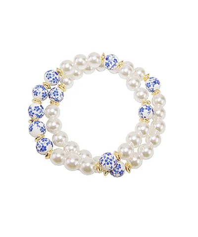 Maddie 2 Row Pearl Bracelet