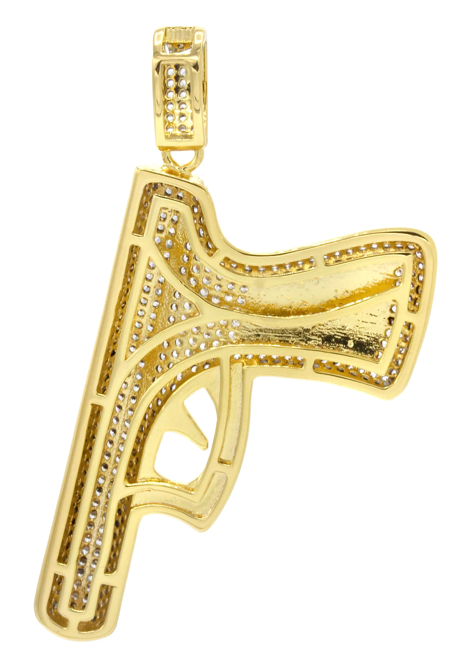 Mens Gold Gun Pendant | 8.2 Grams