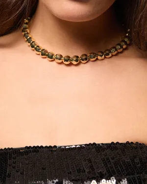 Metal Pearl Choker