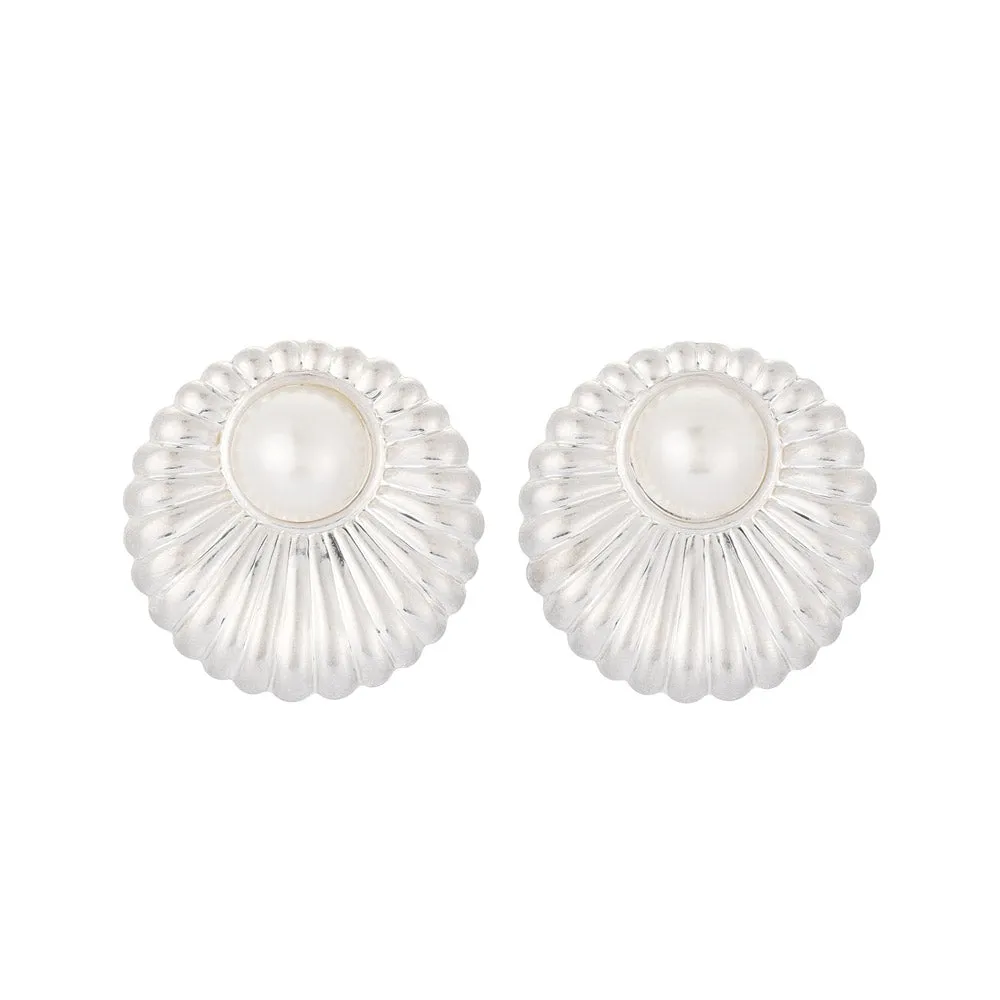 Metal Seashell Earrings