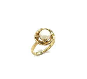 Nest Style Pearl Ring