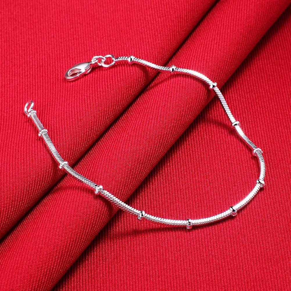 New High quality 925 Sterling Silver 4MM Women Men chain Male Twisted Rope Bracelets Fashion Silver Jewelry