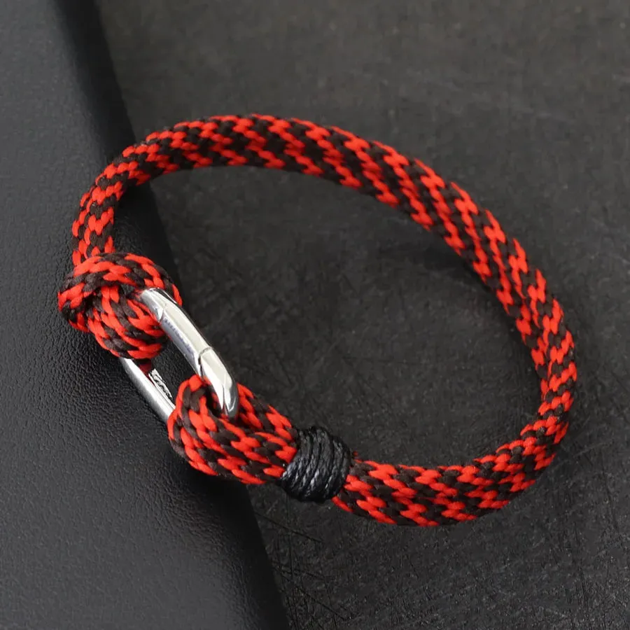 Noter Fashion Mens Bracelet Spring Catch Double Layer Rope Braclet Homme Gift For Him Leisure Accessories Pulseras Para Hombre