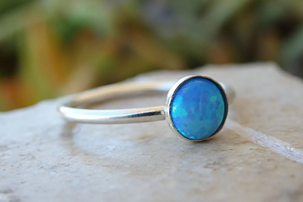 Opal Silver Ring